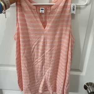 Flowy pink striped tank NWT